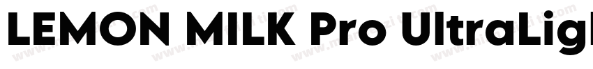 LEMON MILK Pro UltraLight字体转换